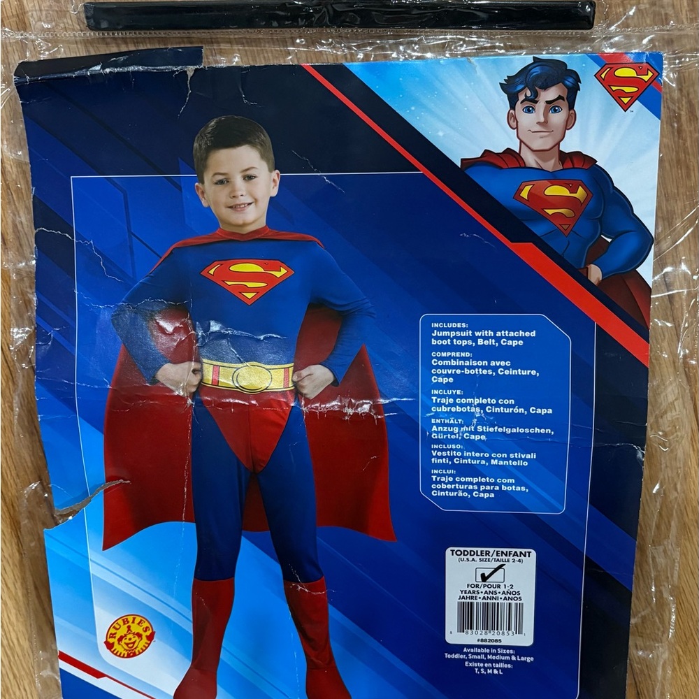 Superman Kids Costume Sz 2/4